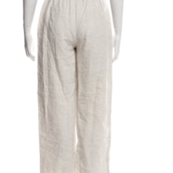 Reformation Linen Straight Leg Cropped Pants - Size M - Picture 7 of 8